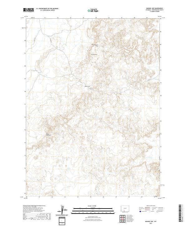 USGS Topographic Map – Manuel Gap