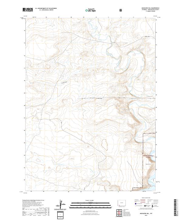 USGS Topographic Map – Massacre Hill