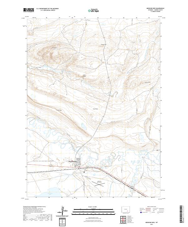 USGS Topographic Map – Medicine Bow