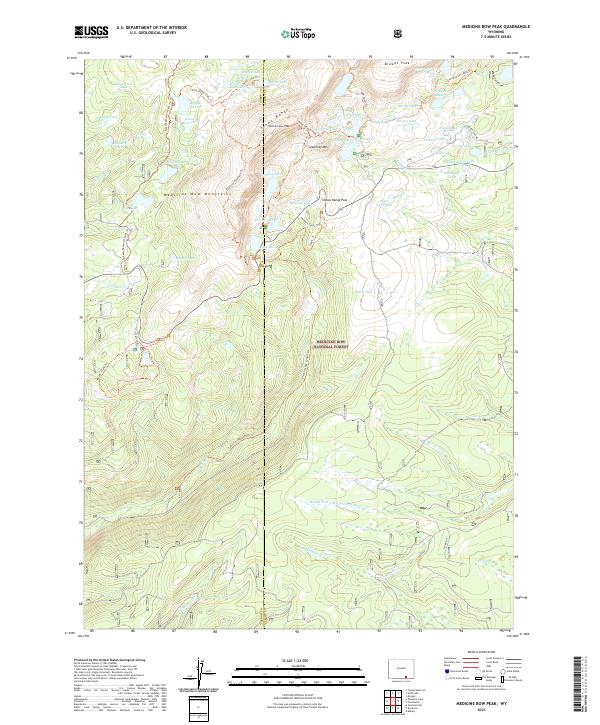 USGS Topographic Map – Medicine Bow Peak