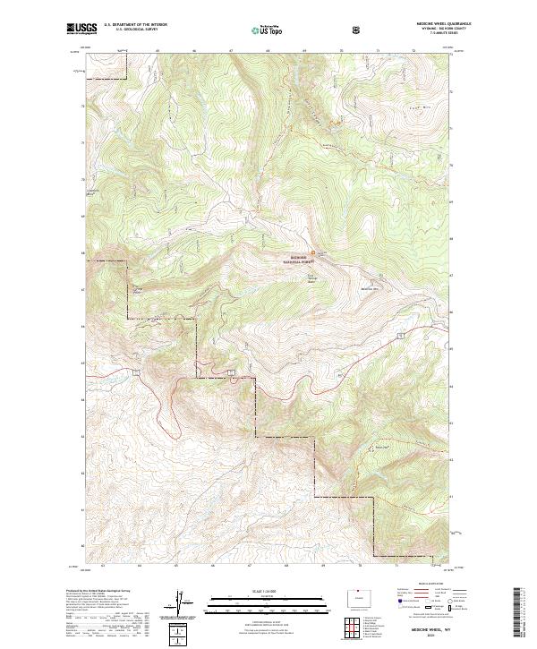 USGS Topographic Map – Medicine Wheel