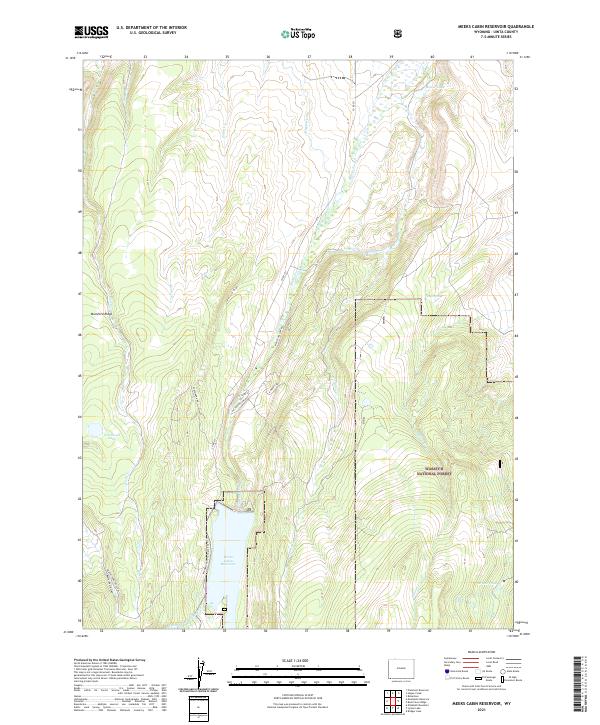 USGS Topographic Map – Meeks Cabin Reservoir