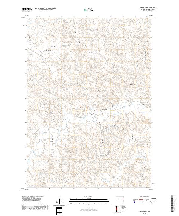 USGS Topographic Map – Mercer Draw
