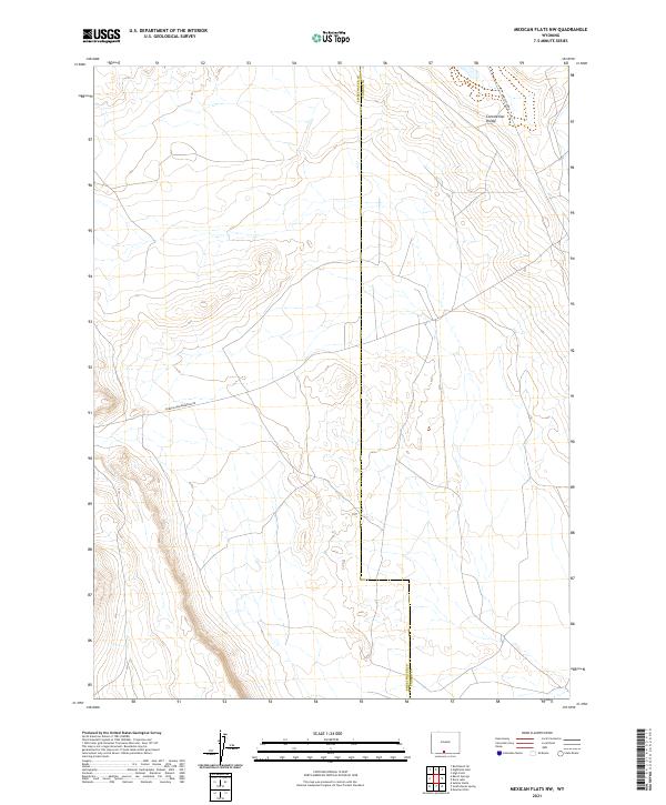 2021 Map of Mexican Flats NW, 2021 Print