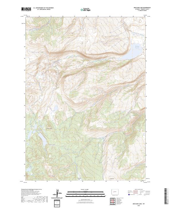 USGS Topographic Map – Moccasin Lake