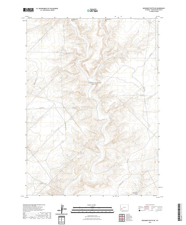 USGS Topographic Map – Monument Butte NE