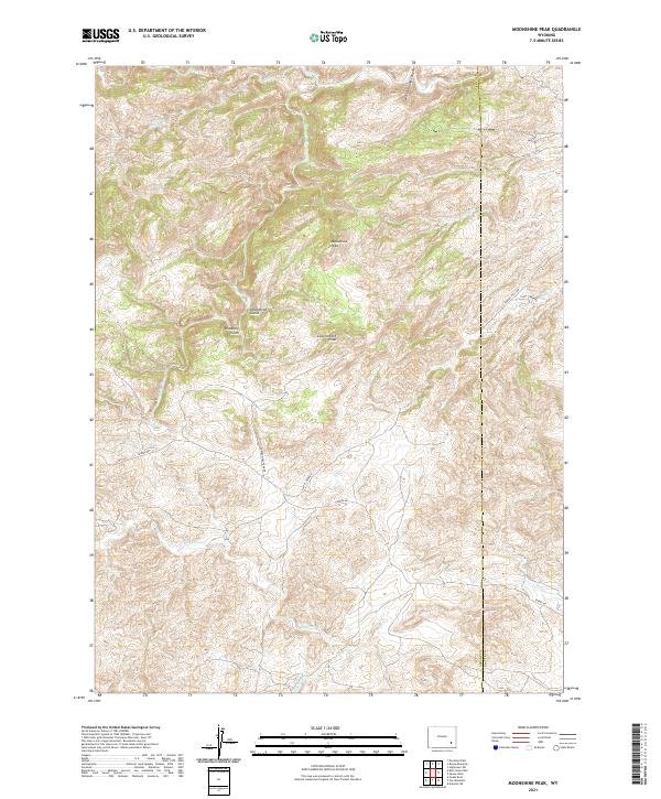 USGS Topographic Map – Moonshine Peak