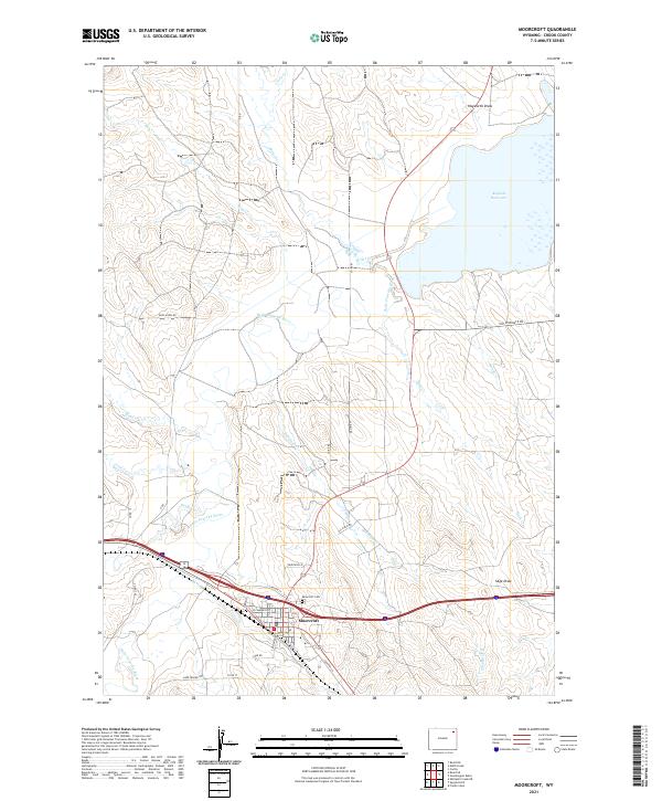 USGS Topographic Map – Moorcroft