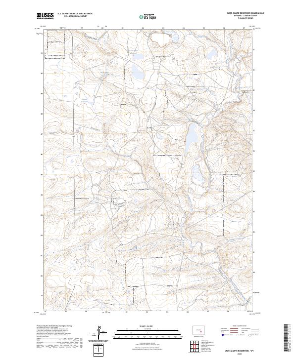 USGS Topographic Map – Moss Agate Reservoir