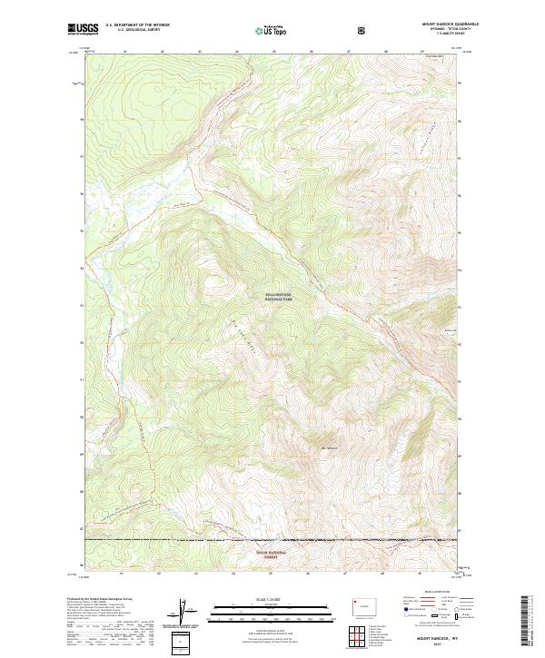 USGS Topographic Map – Mount Hancock