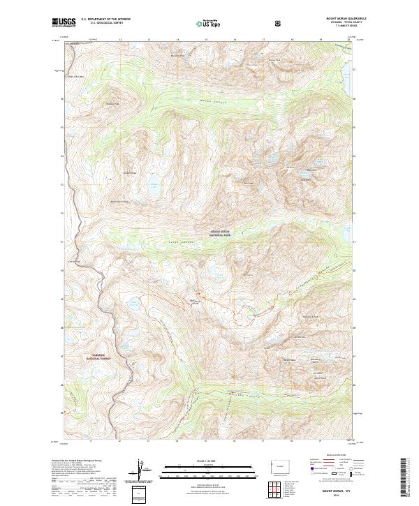 USGS Topographic Map – Mount Moran