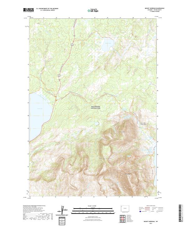 USGS Topographic Map – Mount Sheridan