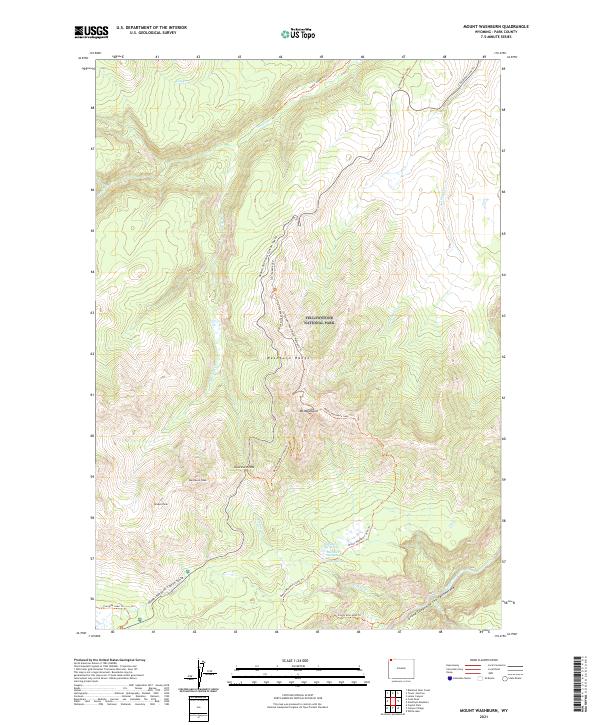 USGS Topographic Map – Mount Washburn