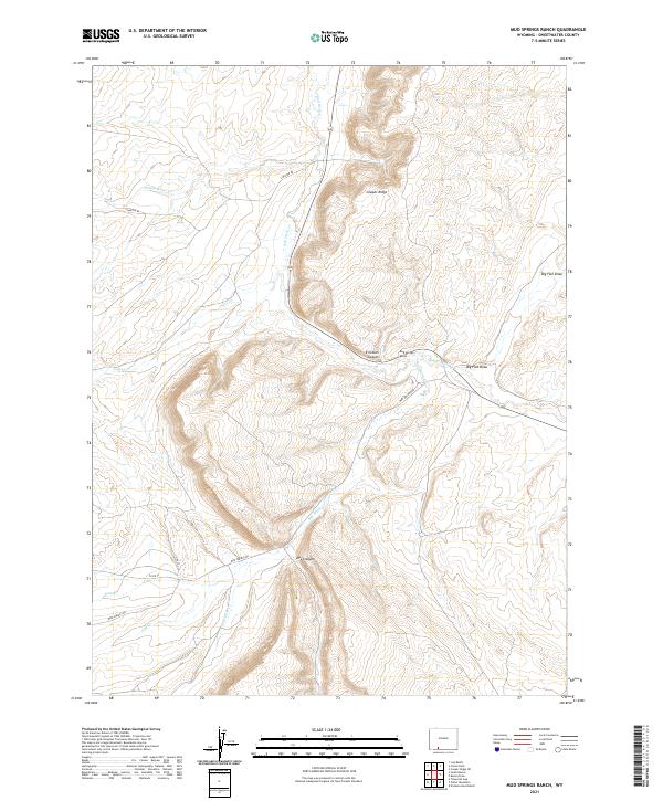 USGS Topographic Map – Mud Springs Ranch