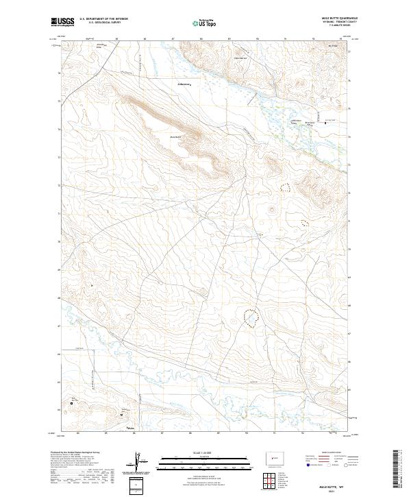 USGS Topographic Map – Mule Butte