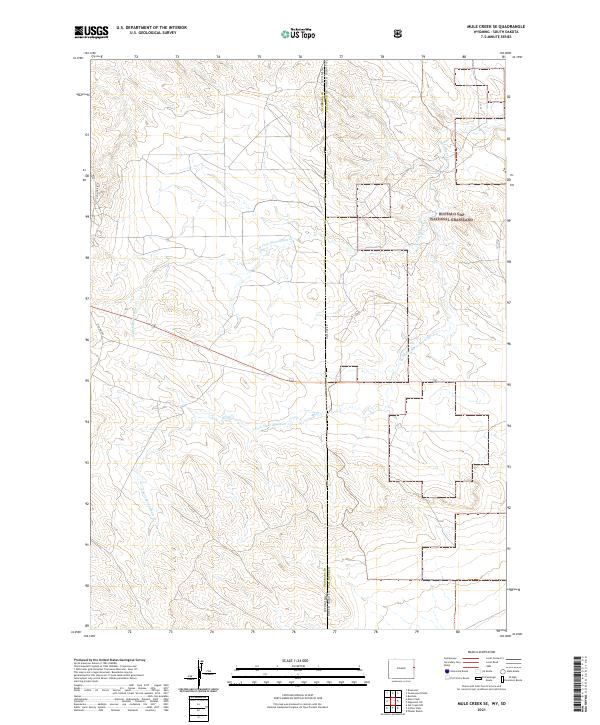 USGS Topographic Map – Mule Creek SE