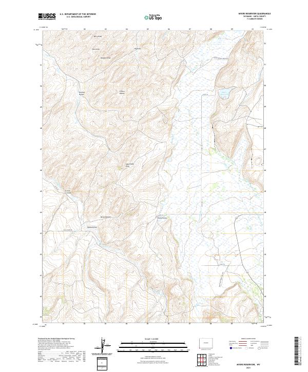 USGS Topographic Map – Myers Reservoir