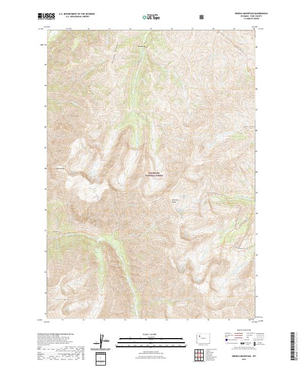 USGS Topographic Map – Needle Mountain