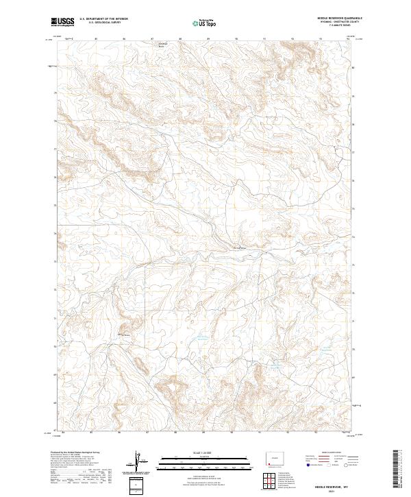 USGS Topographic Map – Needle Reservoir