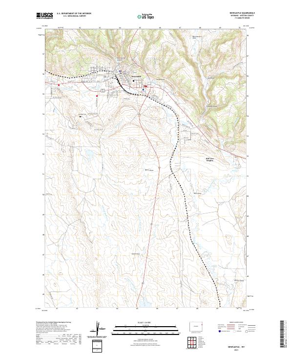 USGS Topographic Map – Newcastle
