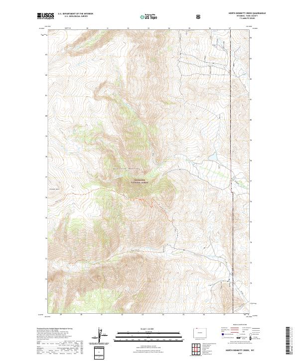 USGS Topographic Map – North Bennett Creek