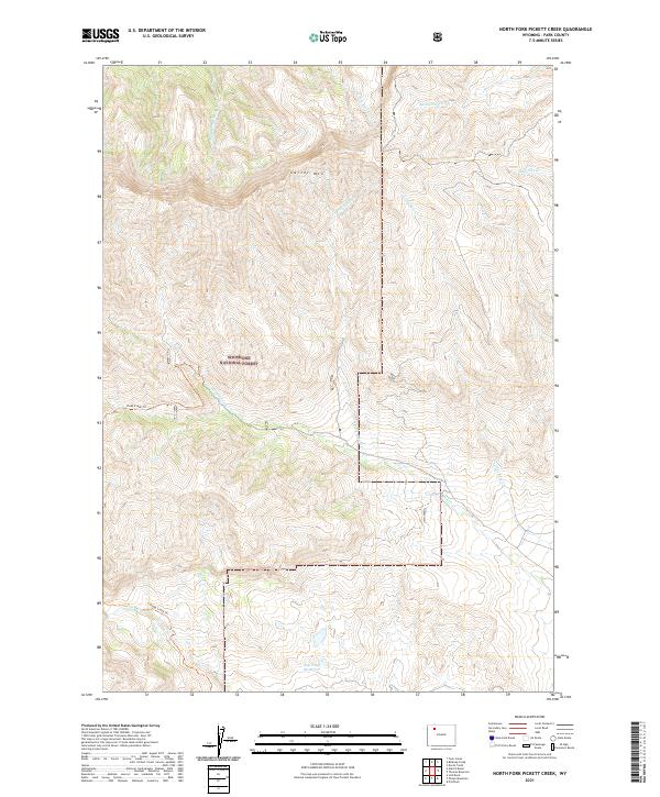 USGS Topographic Map – North Fork Pickett Creek