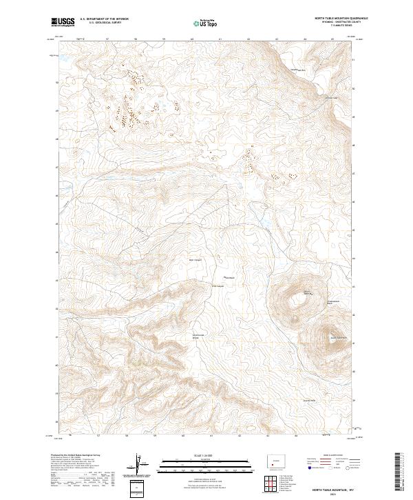USGS Topographic Map – North Table Mountain