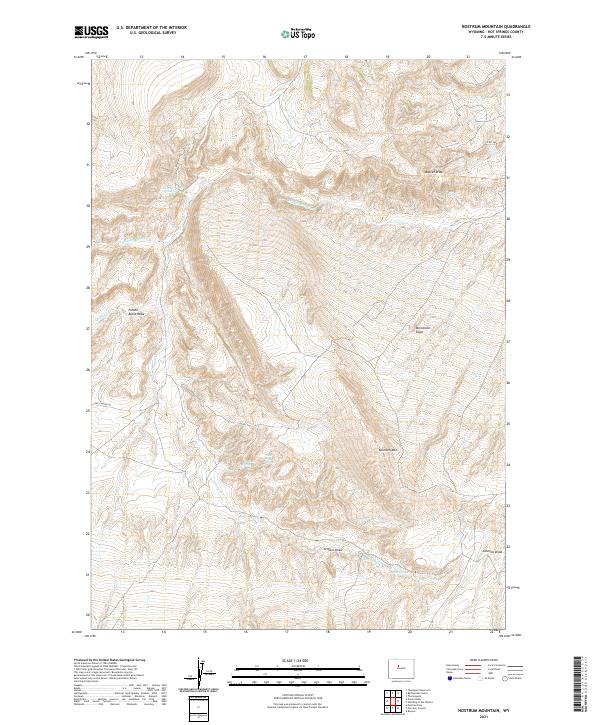 USGS Topographic Map – Nostrum Mountain