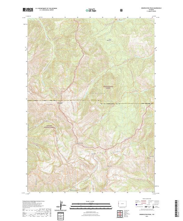 USGS Topographic Map – Observation Peak