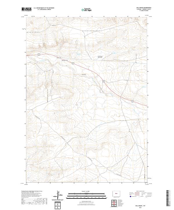 USGS Topographic Map – Ocla Draw