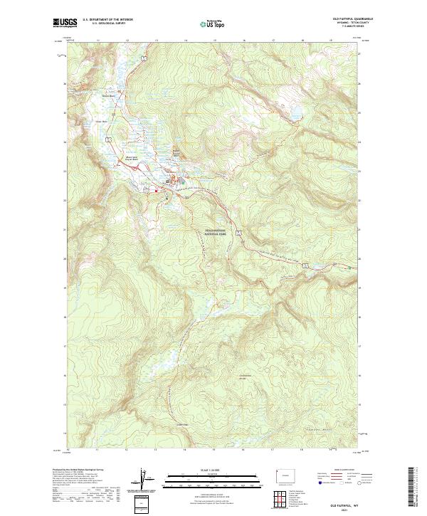 USGS Topographic Map – Old Faithful