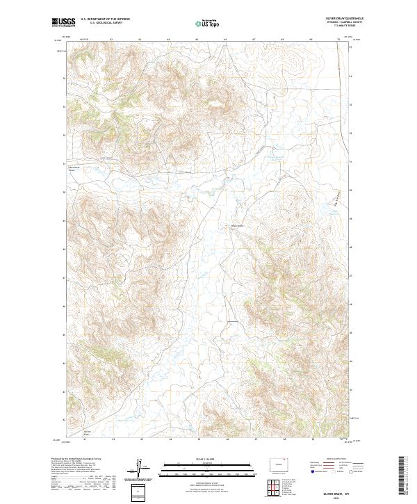 USGS Topographic Map – Oliver Draw