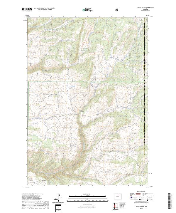 USGS Topographic Map – Onion Gulch