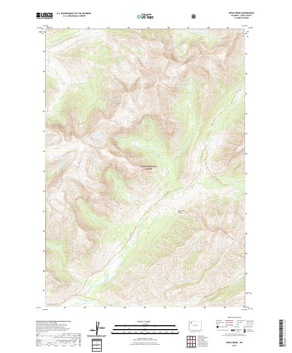 USGS Topographic Map – Open Creek