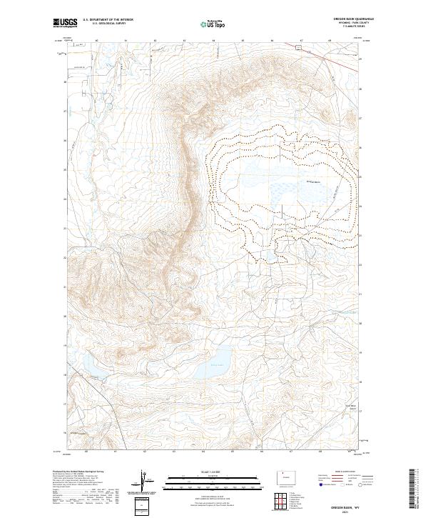 USGS Topographic Map – Oregon Basin