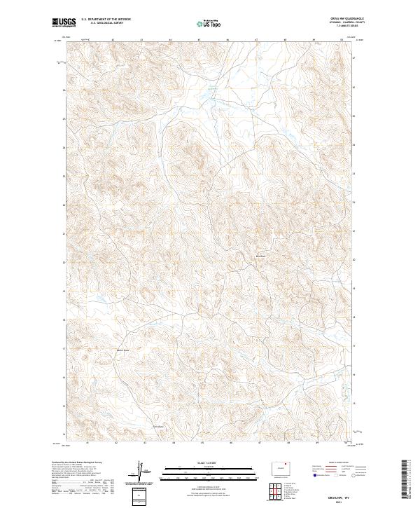 USGS Topographic Map – Oriva NW