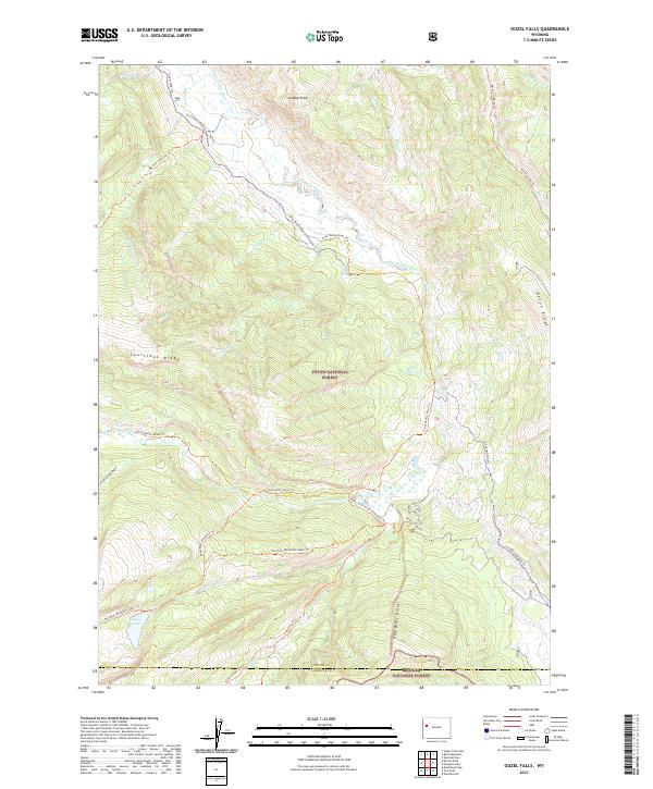 USGS Topographic Map – Ouzel Falls