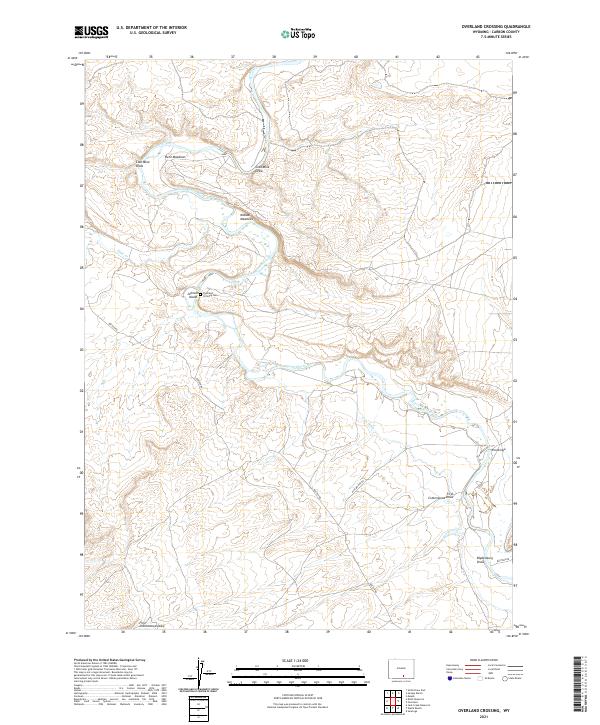 USGS Topographic Map – Overland Crossing