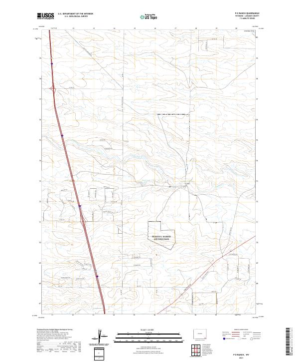 USGS Topographic Map – P O Ranch