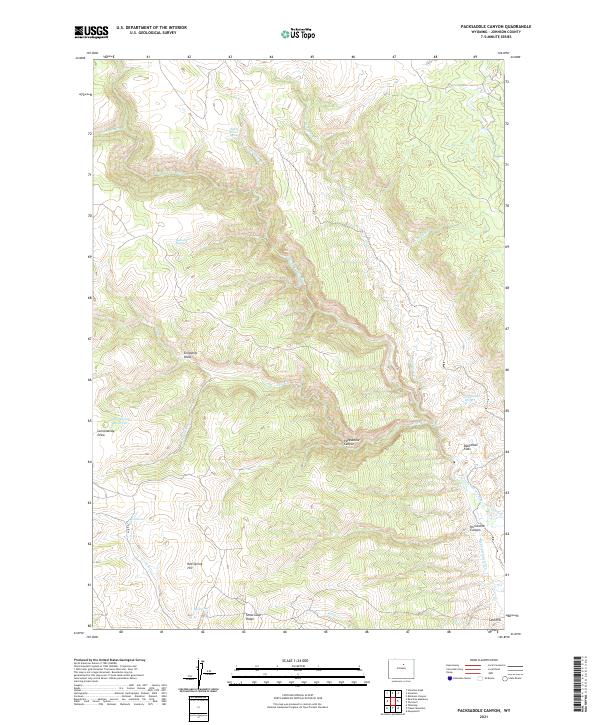 USGS Topographic Map – Packsaddle Canyon