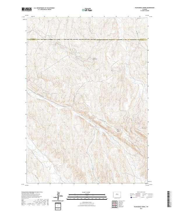 USGS Topographic Map – Packsaddle Creek