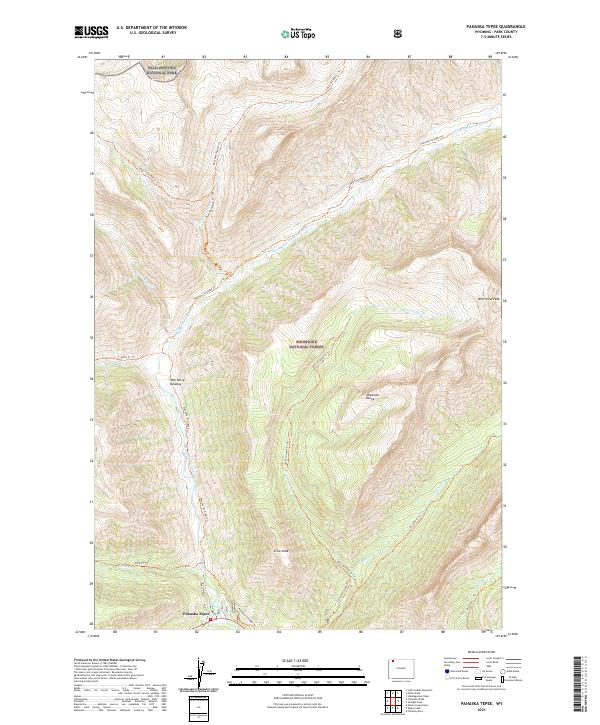 USGS Topographic Map – Pahaska Tepee