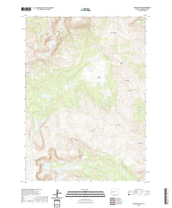 USGS Topographic Map – Paradise Basin