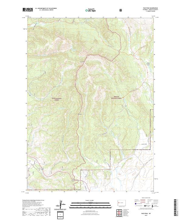USGS Topographic Map – Pass Peak