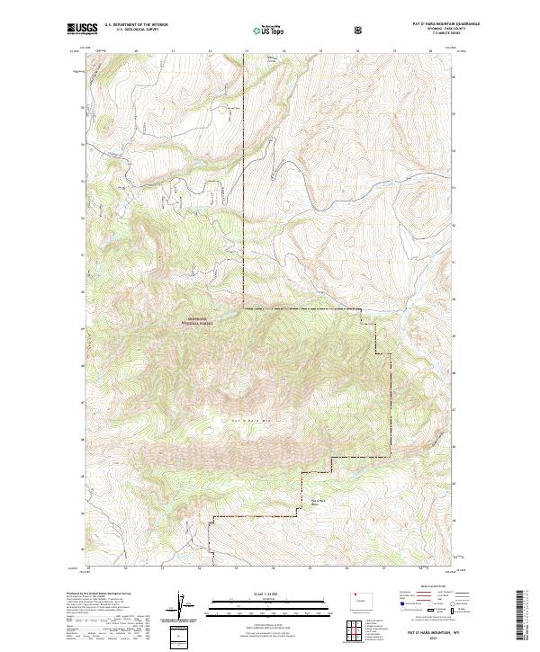 2021 Map of Pat O' Hara Mountain, 2021 Print