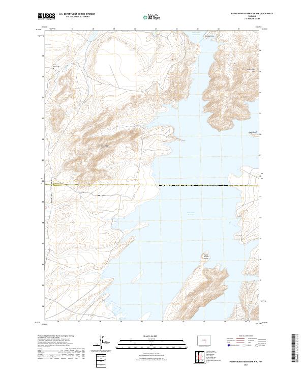 USGS Topographic Map – Pathfinder Reservoir NW