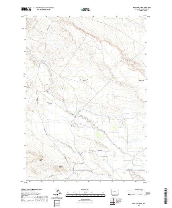 USGS Topographic Map – Pavillion Butte