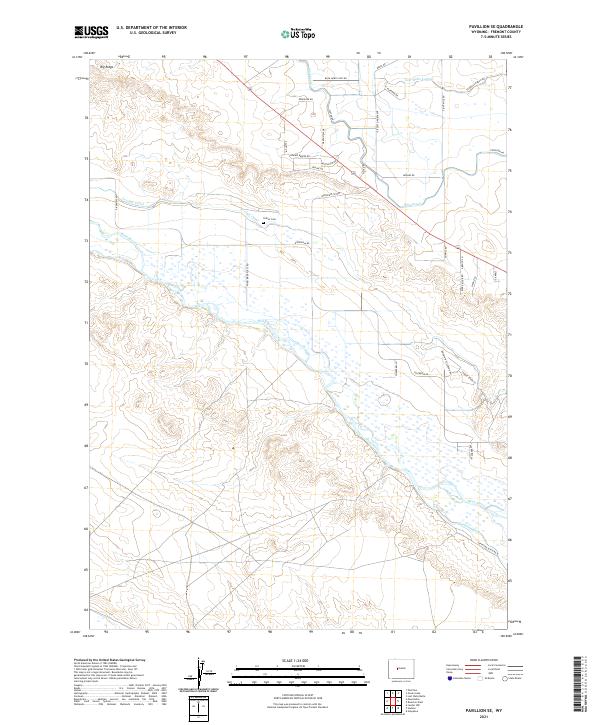 USGS Topographic Map – Pavillion SE