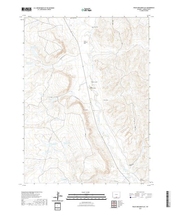 USGS Topographic Map – Peach Orchard Flat