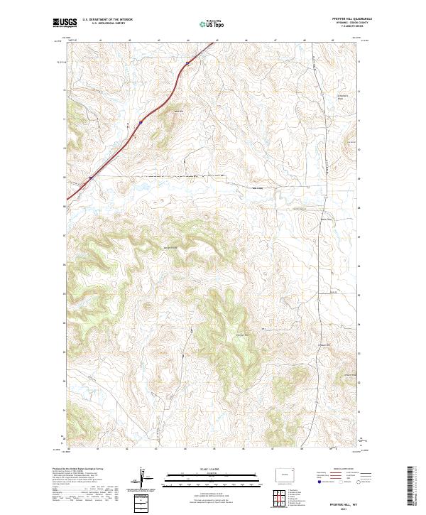 USGS Topographic Map – Pfeiffer Hill